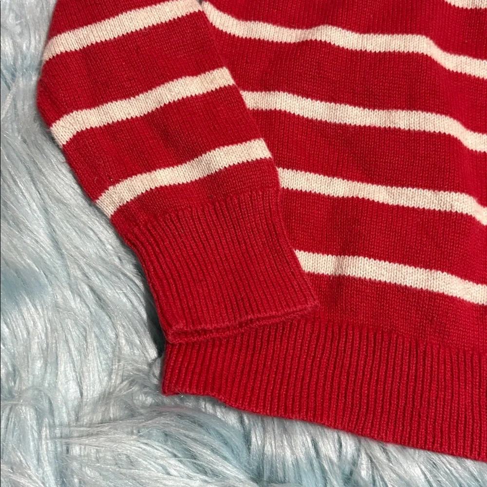 baby GAP Red and White Striped Knit Sweater
